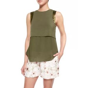 Haute Hippie Tops - Haute Hippie Embellished Cap Sleeve Tank Haute Hippie Tops - Haute Hippie Embellished Cap Sleeve Tank